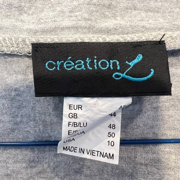 Grey Jersey knit sweater with ties. Soft, stretchy and stylish. - Picture 3 of 3